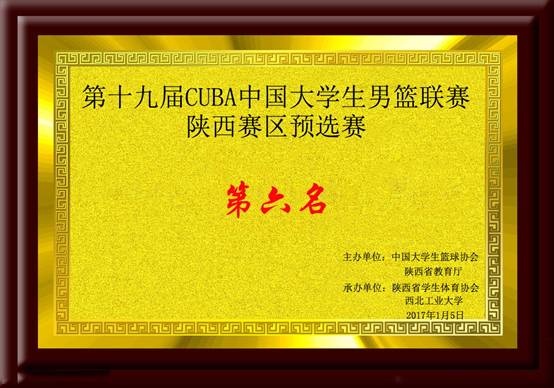 第十九届CUBA中国大学生男篮联赛陕西赛区预选赛第六名.jpg